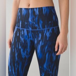 Lululemon Wunder Under High Rise Luon Blue Animal print